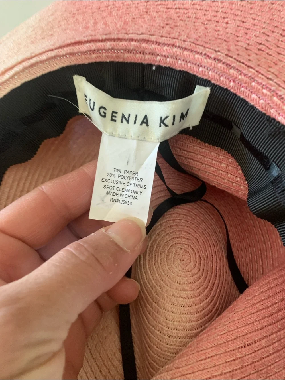 EUGENIA KIM Emmanuelle Dip-Dyed Straw Fedora with Black Ribbon